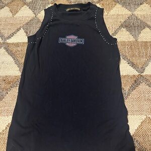 Harley-Davidson Black Sleeveless Top